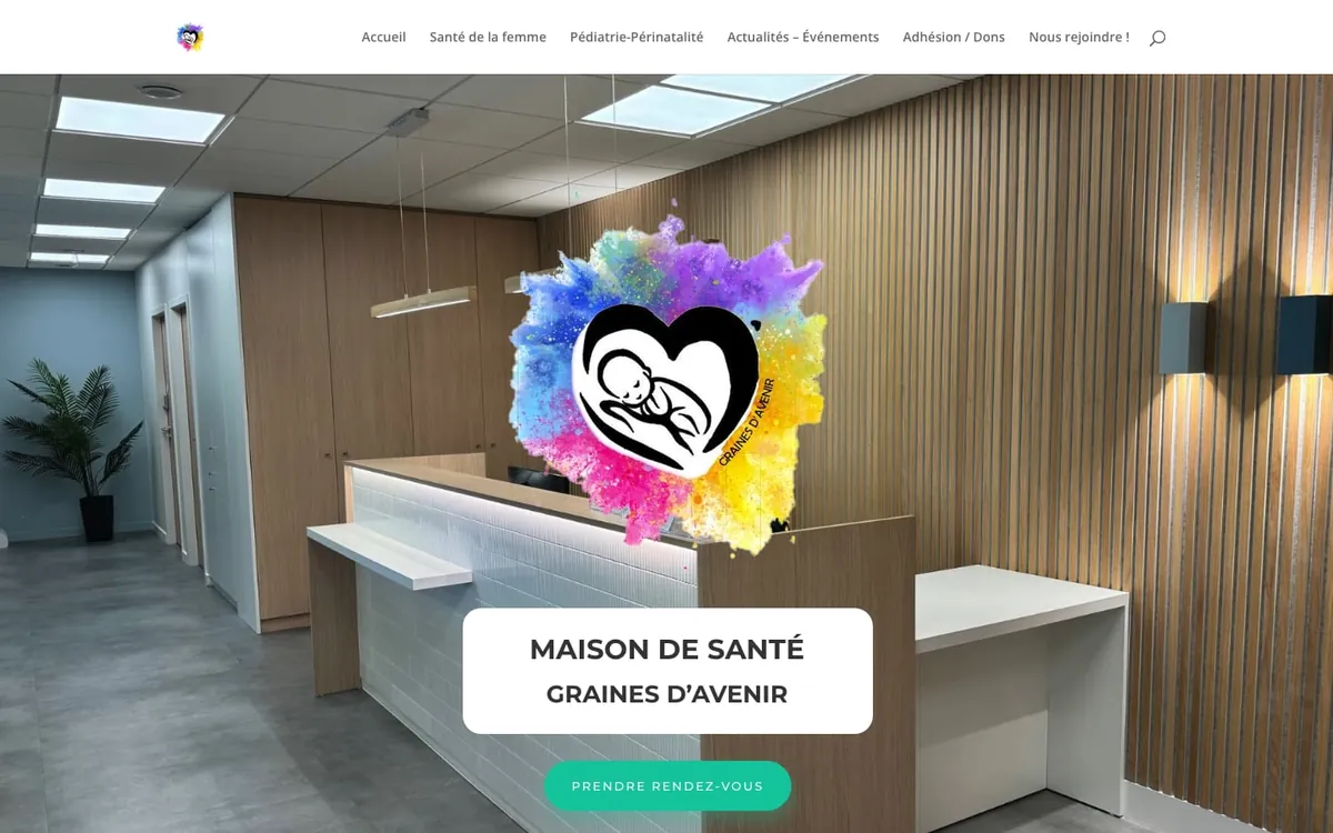 Page d'accueil du site msp-grainesdavenir.fr sur ordinateur